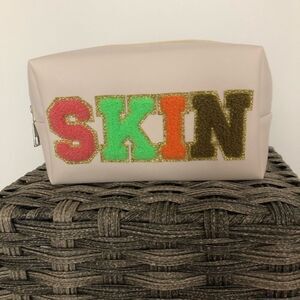 Letter Makeup Bag- SKIN